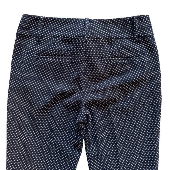 Ann Taylor Ankle Dress pants Women's Sz 2 Navy Pattern Career Office Preppy - Picture 10 of 12